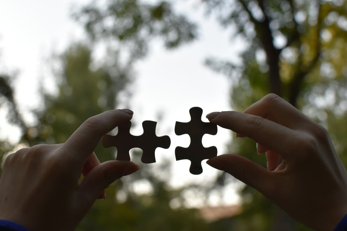 Puzzle pieces perfectly fitting together